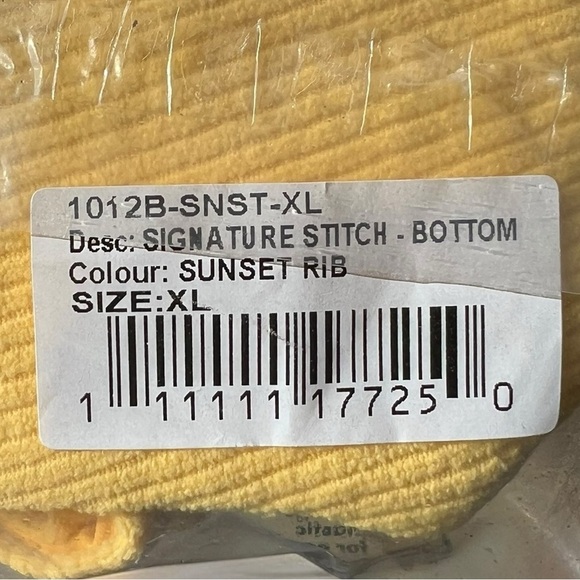 🌻NEW w.Tags Free People x Toast Signature Stitch Ribbed Bottom in Sunset XL - Picture 11 of 14